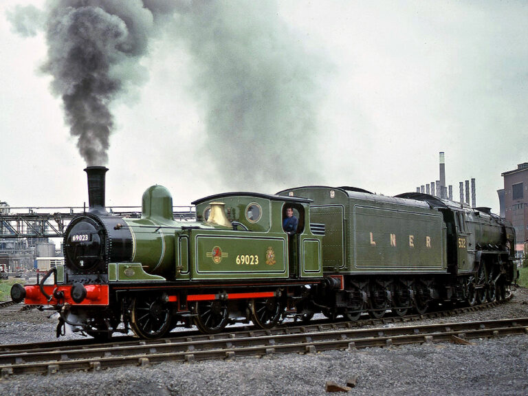 J72 69023 shunts A2 532 Blue Peter at ICI, Wilton